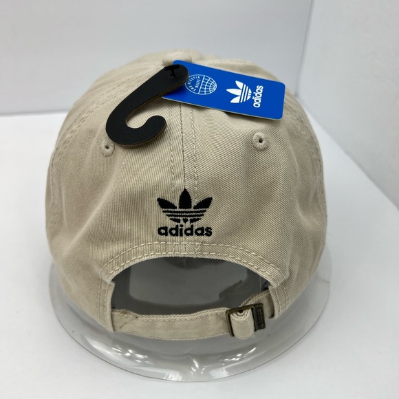 ADIDAS 100% COTTON KHAKI HAT/CAP, WITH BLACK LOGO EMBROIDERED, ADJ STRAP UNISEX - Picture 3 of 15